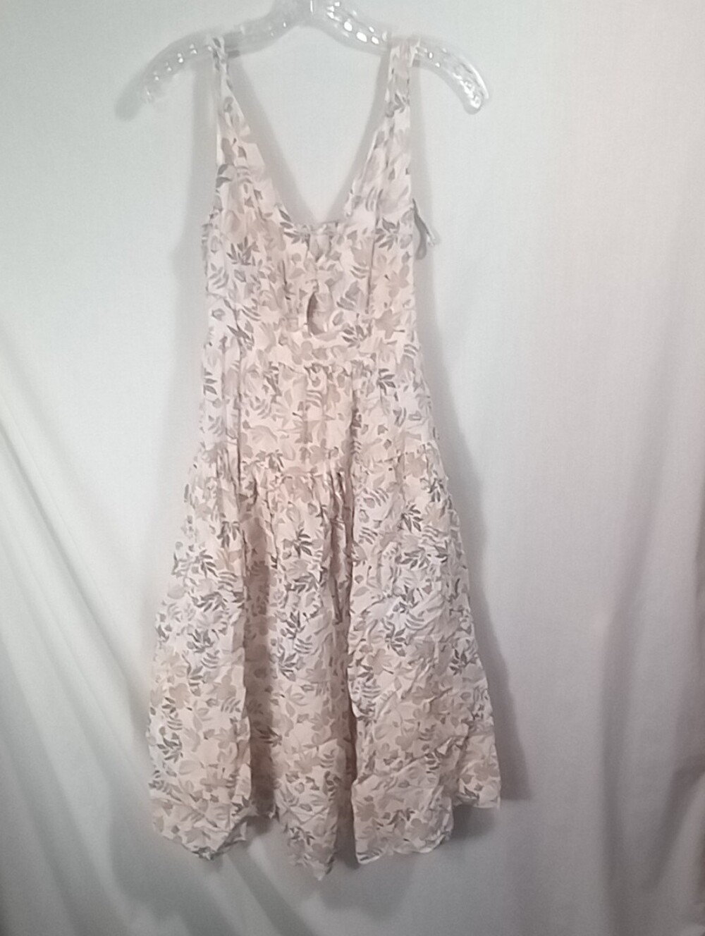 Joie White Floral Sleeveless V-neck A-line Midi Dress Size 2